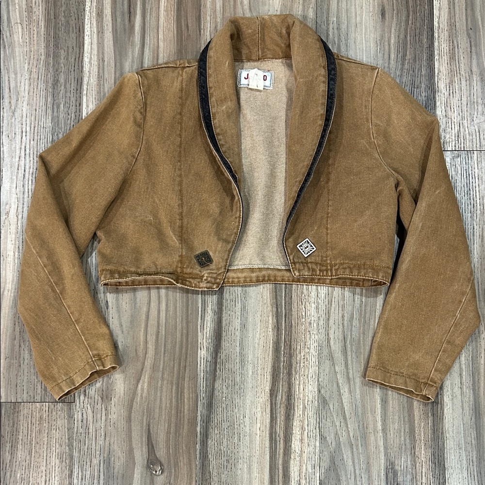 Trendy Tan Jean Jacket
